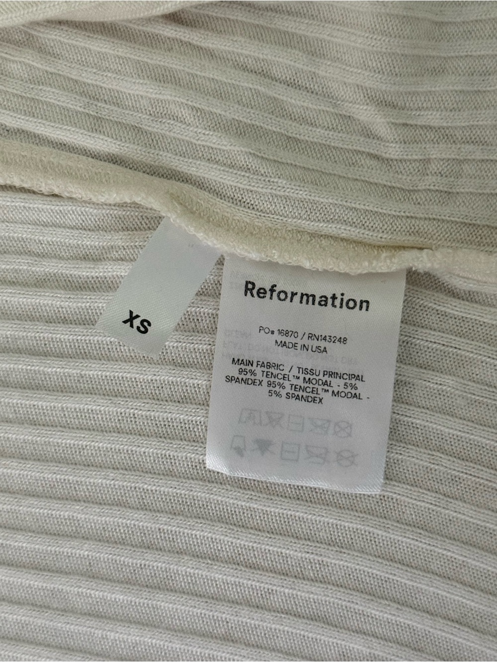 Reformation Flora Ribbed Wrap Tee - Picture 5 of 5